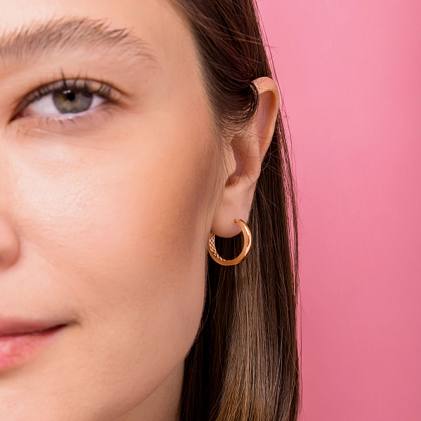 Золоті сережки-кільця (арт. 1091306/15) – зображення 2