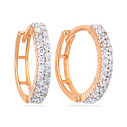 Золотые серьги конго с фианитами (арт. 110251)