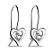 Серебряные сережки Сердечки с фианитами (арт. 7502/500008-р) – изображение 1