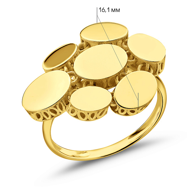 Каблучка з жовтого золота Francelli (арт. 156568ж) – зображення 5