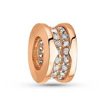 Золотий шарм з фіанітами (арт. 424800)