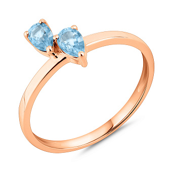 Золотое кольцо с топазом (арт. 141234Птг)