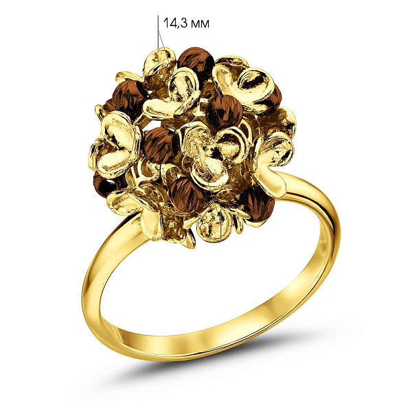 Кольцо из желтого золота Francelli (арт. 156559жкр) – изображение 4