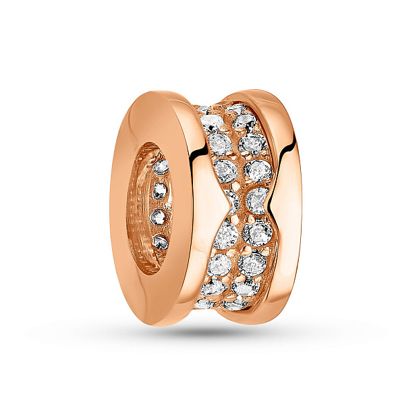 Золотий шарм з фіанітами (арт. 424800) – зображення 1