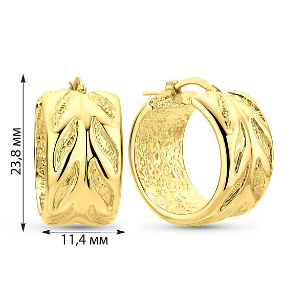 Золоті сережки Francelli (арт. 109750/20ж) – зображення 2