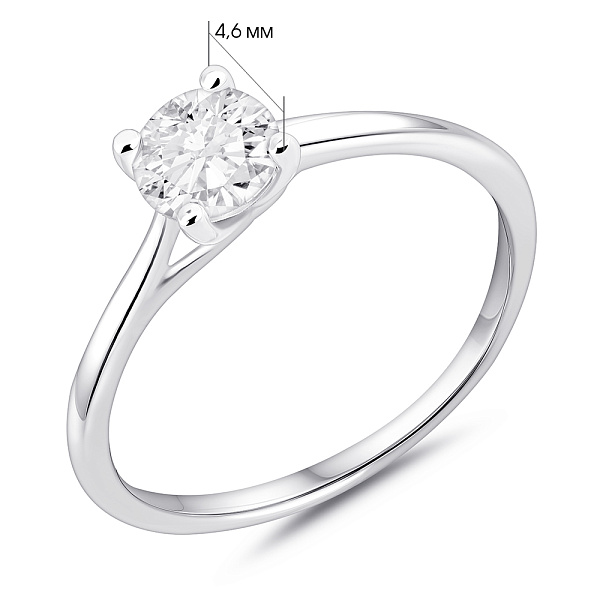 Серебряное кольцо с фианитом (арт. 7501/8138) – изображение 2