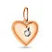 Золотой подвес "Сердце" с одним фианитом (арт. 424293) – изображение 1