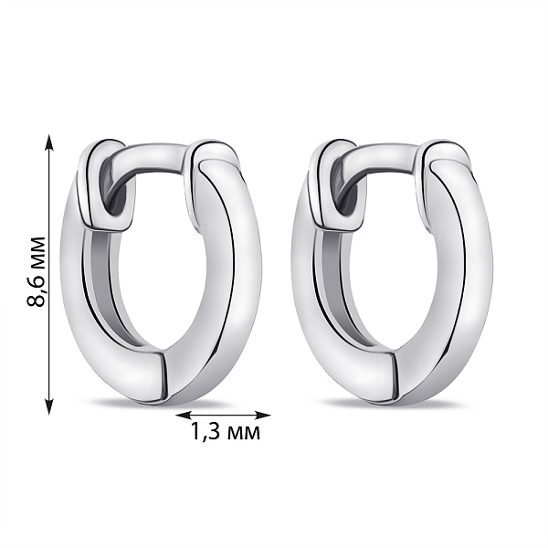 Серебряные серьги-кольца (арт. 7502/С2/1229) – изображение 2