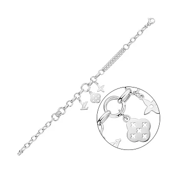 Золотой браслет с подвесками (арт. 326744бП3)