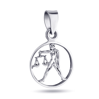 Серебряный кулон "Весы" (арт. 7903/3858вс)