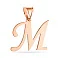 Підвіс "Літера М" з червоного золота (арт. 424611) – зображення 1