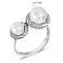 Серебряное кольцо с жемчугом (арт. 7901/1360чжб) – изображение 2