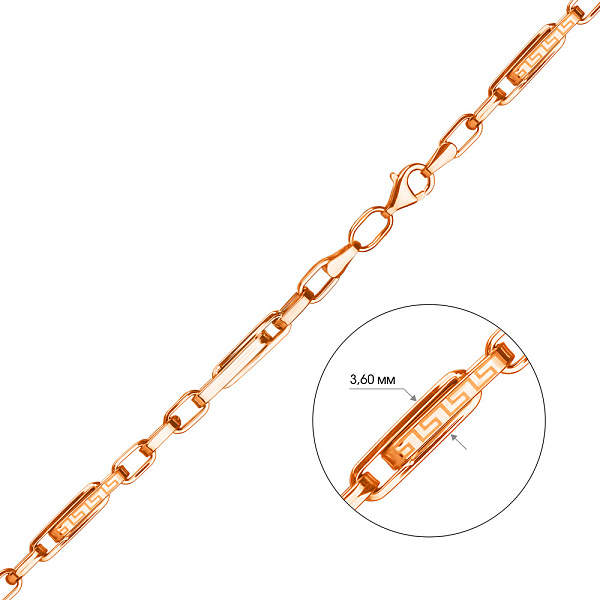 Золотая цепочка с декоративным плетением (арт. 350908) – изображение 4