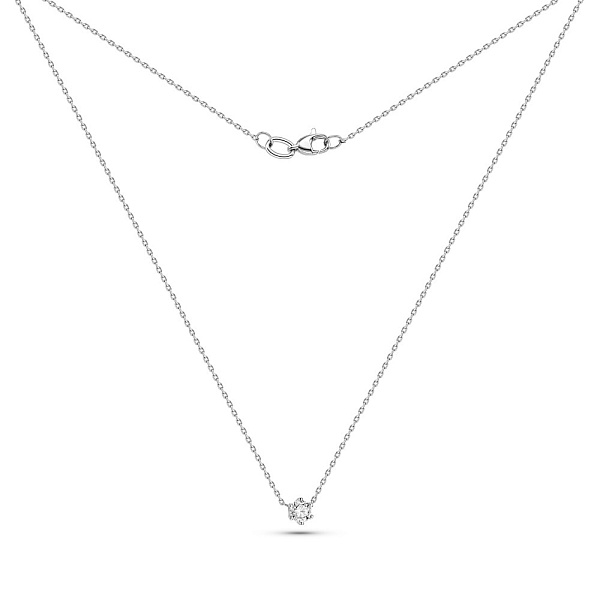 Колье из белого золота с бриллиантом (арт. 7111480202) – изображение 2