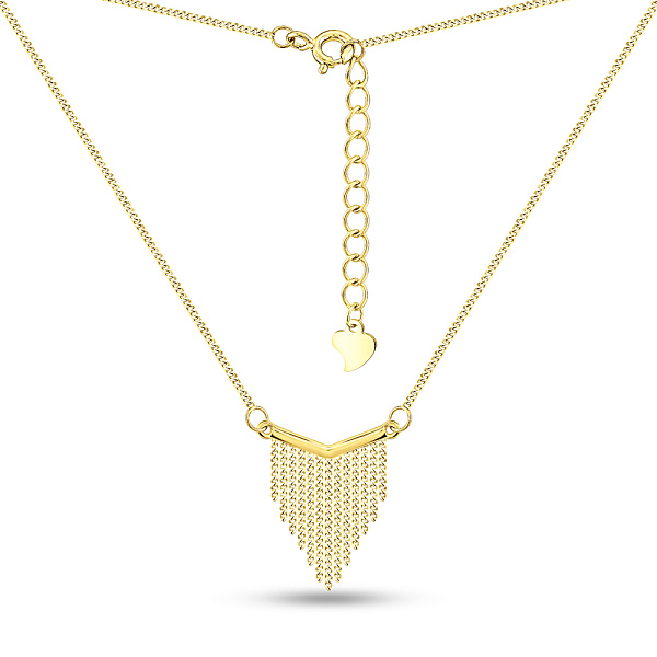 Серебряное колье с желтым родированием (арт. 7507/2217ж) – изображение 2