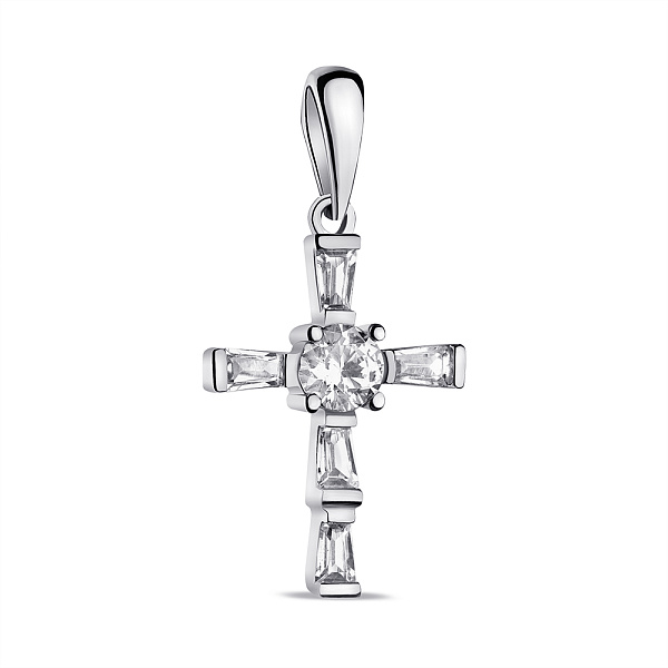 Серебряный крестик с фианитами (арт. 7503/3993) – изображение 1