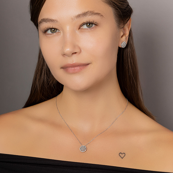 Золоті сережки пусети з діамантами (арт. 2190373202) – зображення 5