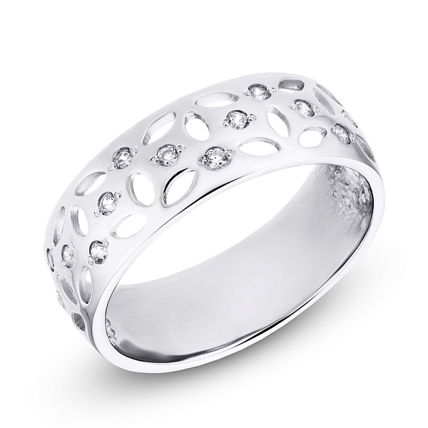 Серебряное кольцо с фианитами (арт. 7501/1278р) – изображение 1