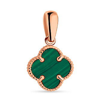 Золотой кулон с малахитом (арт. 422914/10млх)