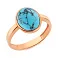 Кольцо из красного золота с бирюзой (арт. 141146ПюГГ) – изображение 1