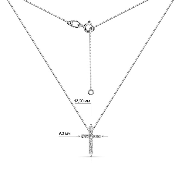 Колье из белого золота с бриллиантами (арт. Ц011277015/2б) – изображение 3