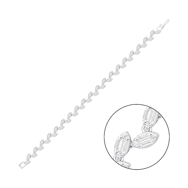 Широкий серебряный браслет  (арт. 7509/5249) – изображение 1