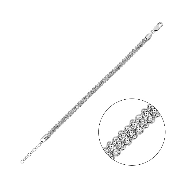 Серебряный браслет без камней (арт. 7509/4910/1) – изображение 1