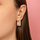 Серьги из красного золота с фианитами (арт. 1091700/20) – изображение 2