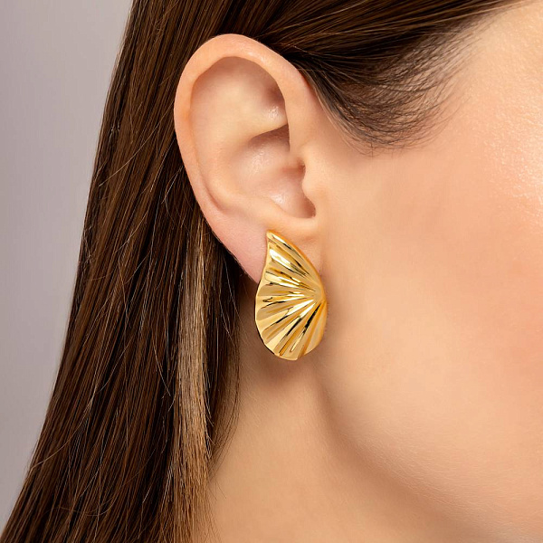 Золоті масивні сережки Francelli (арт. 1091875ж) – зображення 3