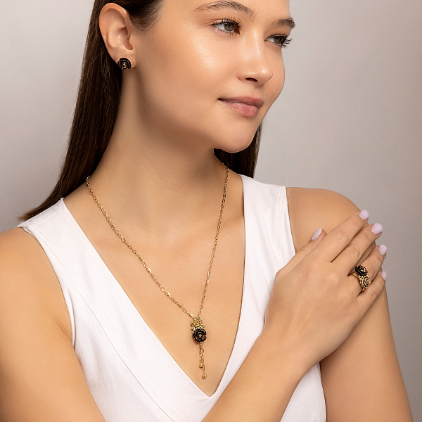 Золоте кольє Francelli в жовтому кольорі металу (арт. 351334жкр) – зображення 4