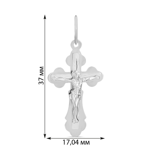 Срібний хрестик "Православний"  (арт. Х522500) – зображення 2