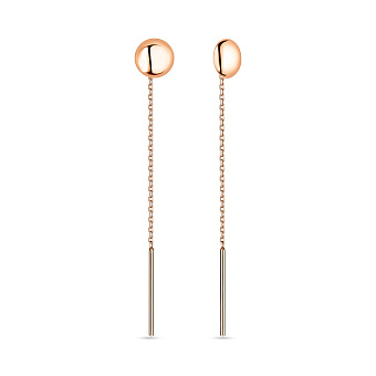 Золотые серьги-протяжки «Кружочки» (арт. 108010)