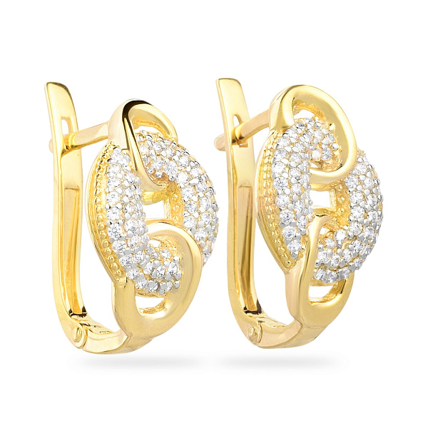 Золоті сережки в жовтому кольорі металу (арт. 110347ж) – зображення 1