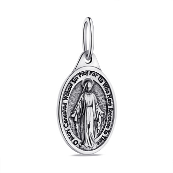 Фото Серебряная ладанка Божья Матерь (арт. 7917/047пю)