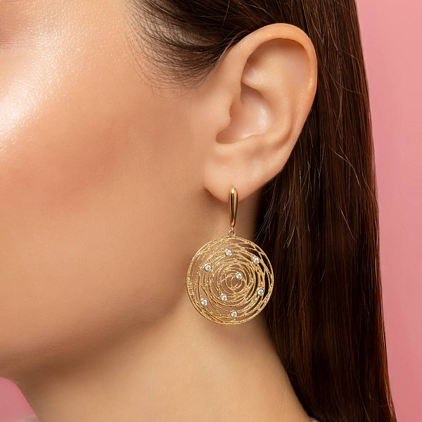 Серьги Francelli из желтого золота (арт. 111107ж) – изображение 2