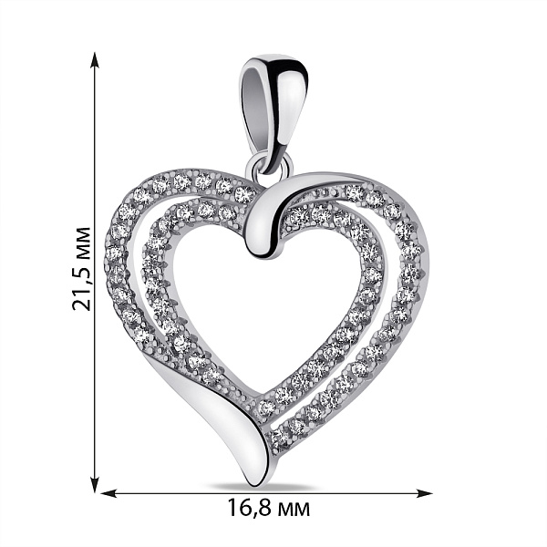 Серебряный подвес с фианитами (арт. 7503/4005) – изображение 2