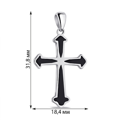 Серебряная подвеска-крестик (арт. 7503/4084еч)