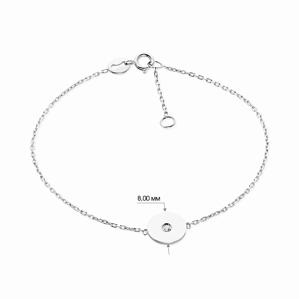 Золотий жіночий браслет з фіанітом (арт. 323382б) – зображення 3