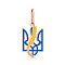 Золотая подвеска Трезубец с эмалью (арт. 440582е)