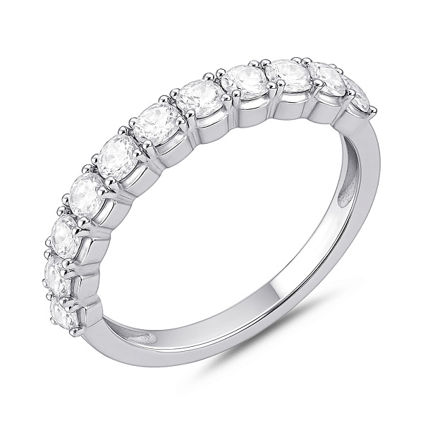 Серебряное кольцо с дорожкой из фианитов (арт. 7501/8262) – изображение 1