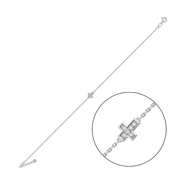 Золотий браслет з діамантами (арт. Б011624005б) – зображення 1