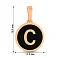 Золотой кулон Буква С с эмалью (арт. 440992еч) – изображение 3