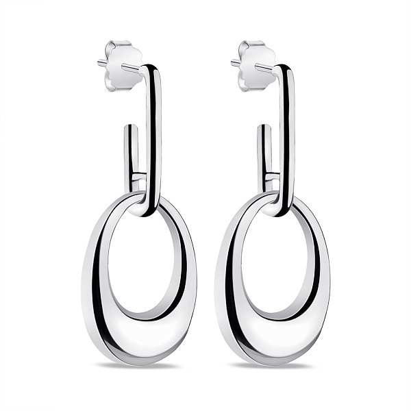 Серебряные серьги-пусеты без камней (арт. 7518/6687) – изображение 1