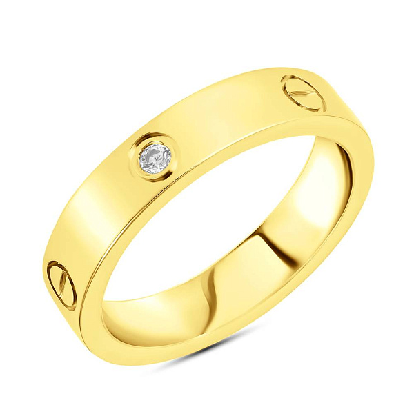 Серебряное кольцо с желтым родированием (арт. 7501/4779ж) – изображение 1