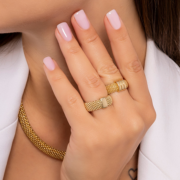 Золота каблучка без каменів (арт. 156721ж) – зображення 2