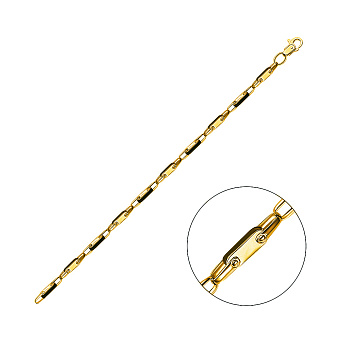 Фото Браслет из желтого золота с ониксом (арт. 324914жо)