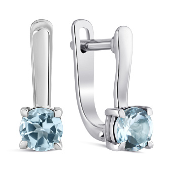 Серебряные сережки с топазами (арт. 7502/2179481Пг)