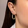 Сережки из желтого и белого золота (арт. 1091898/25жб) – изображение 2