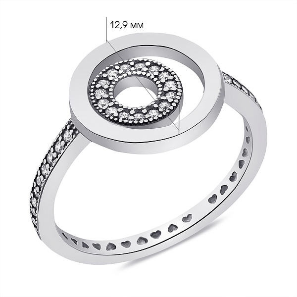 Кольцо из серебра с фианитами (арт. 7901/6179) – изображение 2