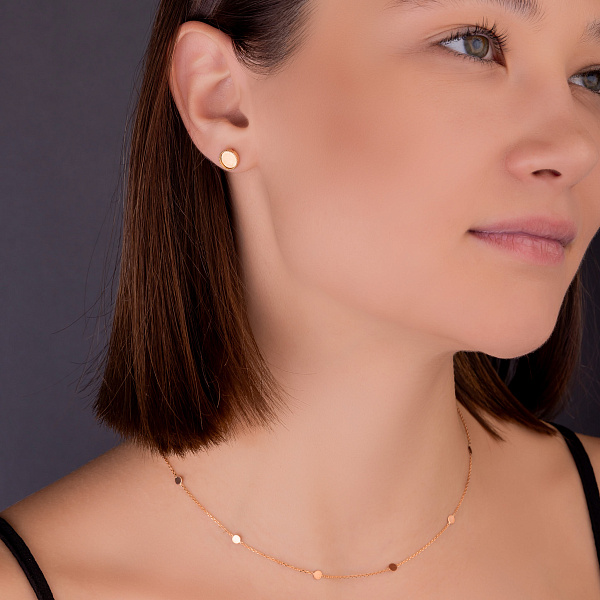 Золотые серьги-пусеты (арт. 1091004) – изображение 3